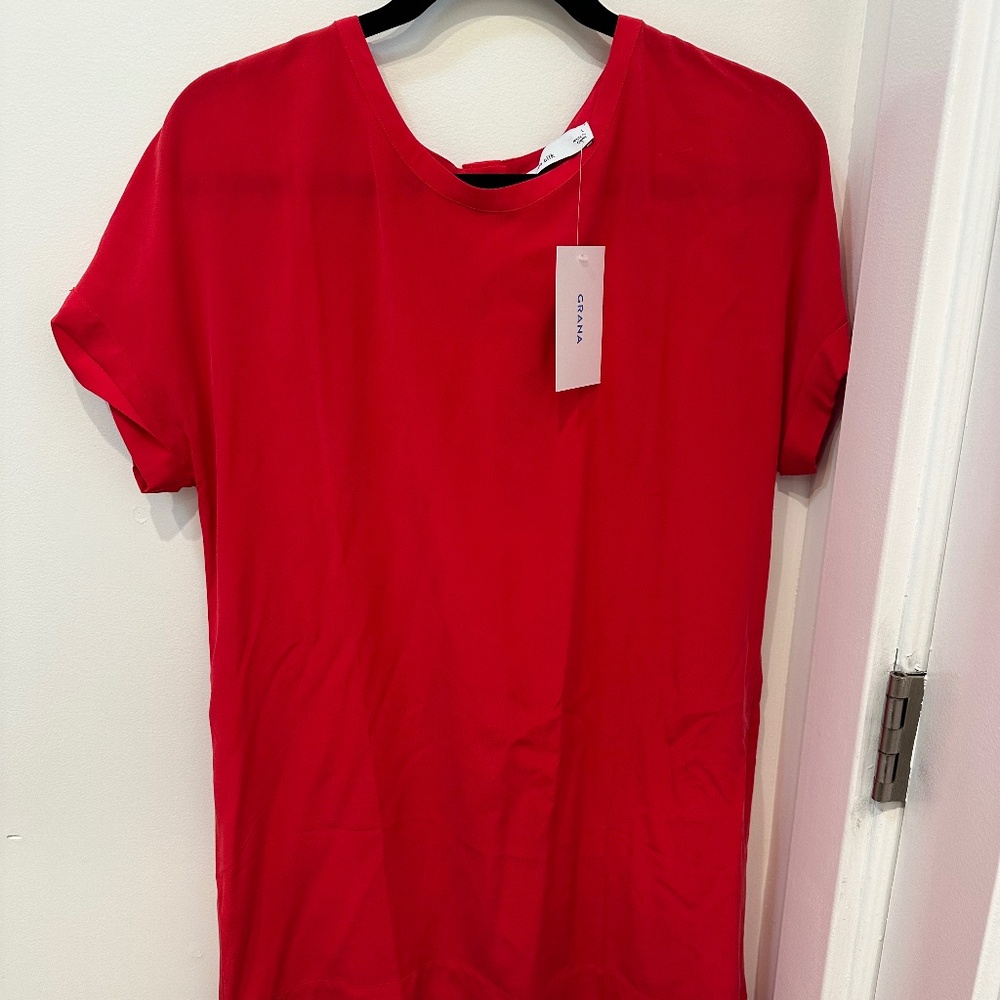 Grana 100% Silk T-Shirt Dress